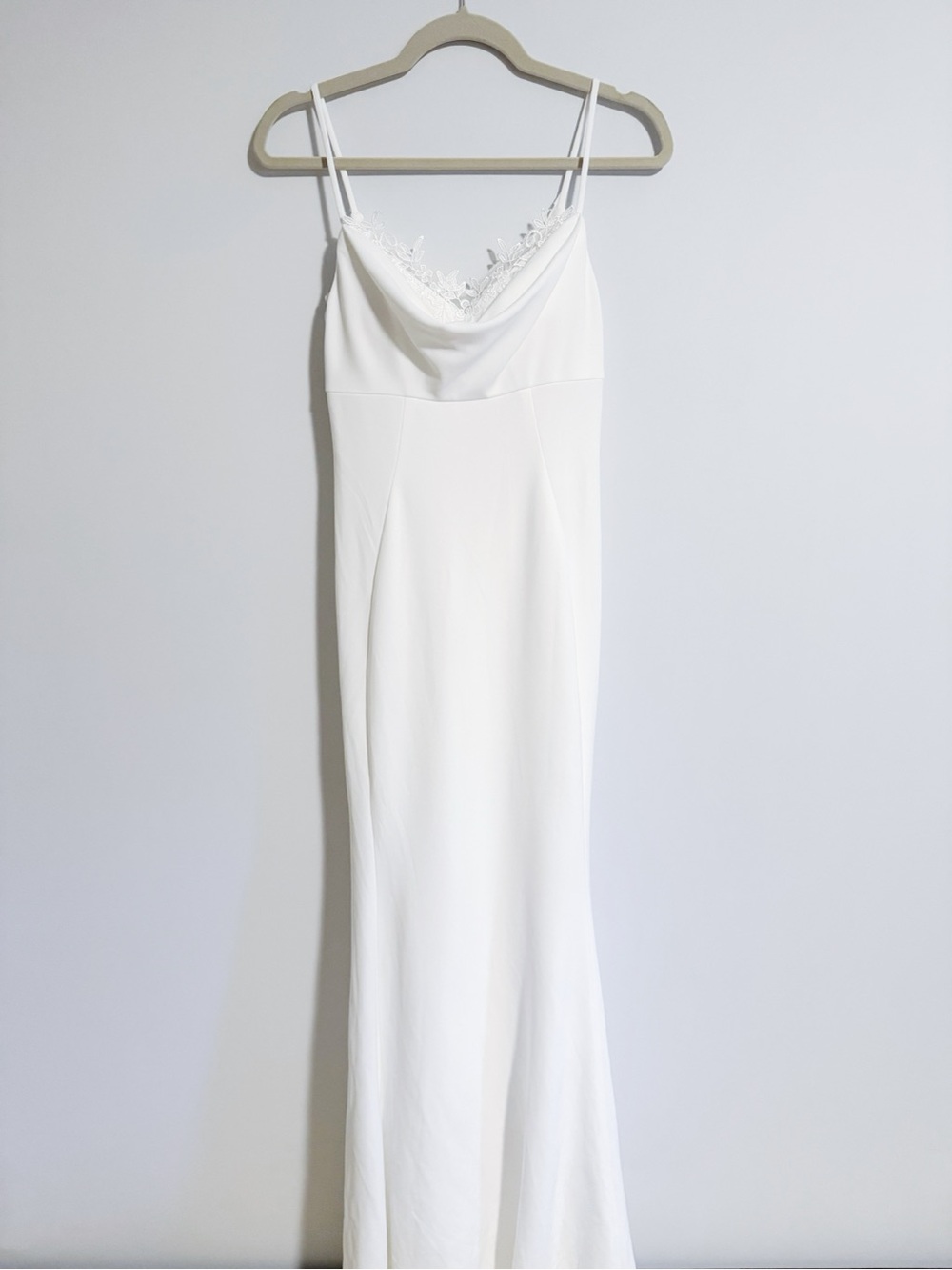 Azazie - White Lace Bust Bridal Gown